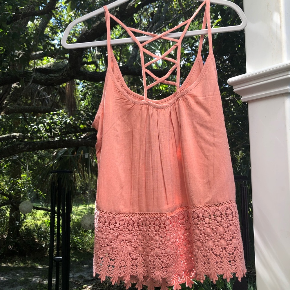 Flowy peachy tank top